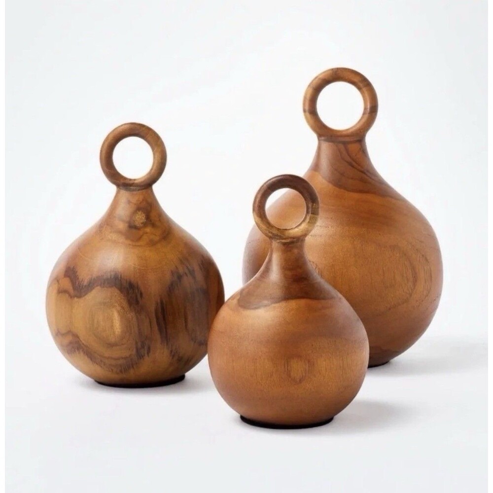 Threshold Designed With Studio McGee Set of 3 Wood Decor Objects New